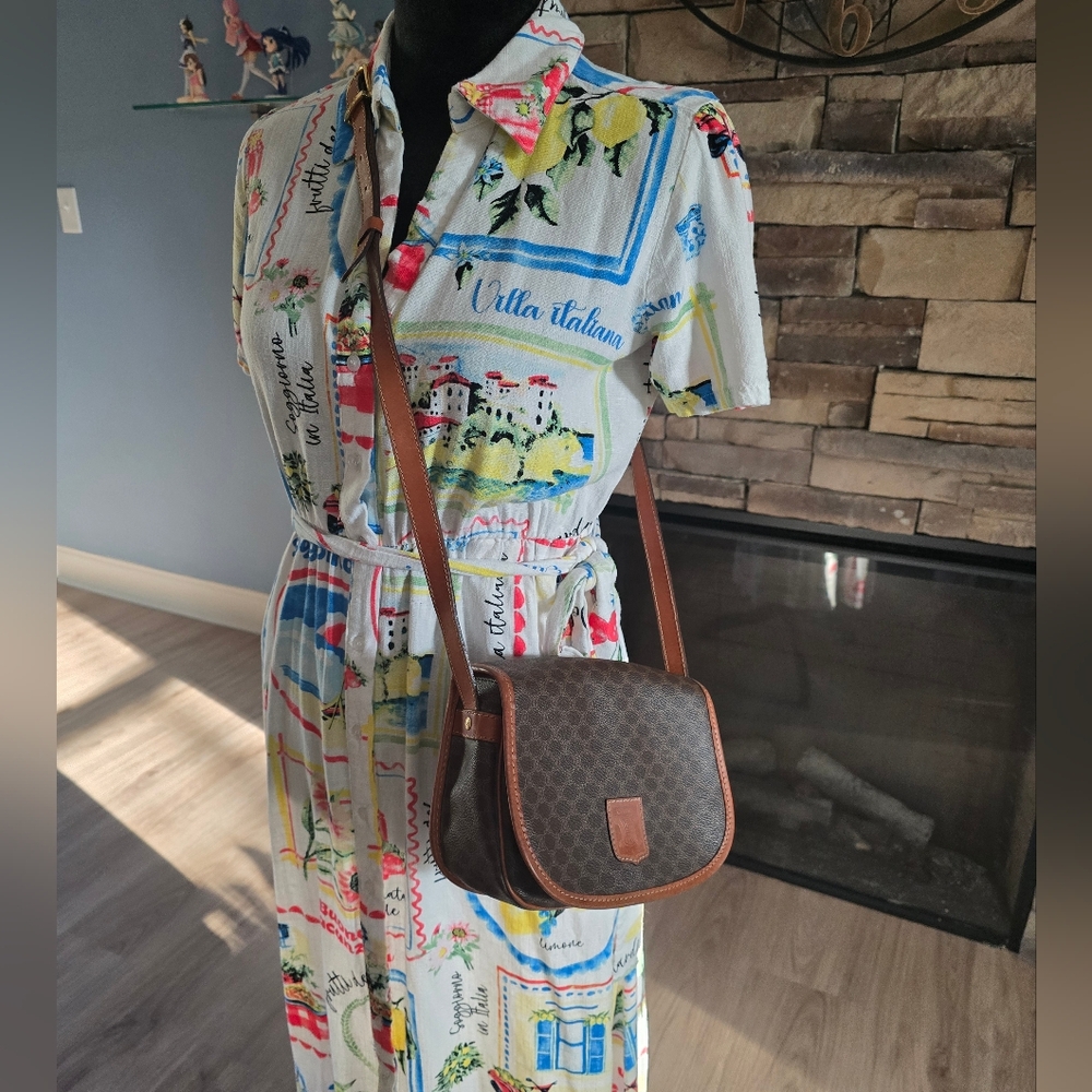 Authentic Celine Macadam Crossbody Bag